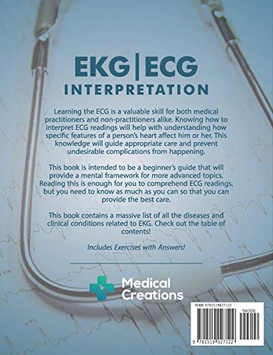 EKG/ECG Interpretation: Everything you Need to Know about the 12-Lead ECG/EKG Interpretation and How to Diagnose and Treat Arrhythmias — back cover
