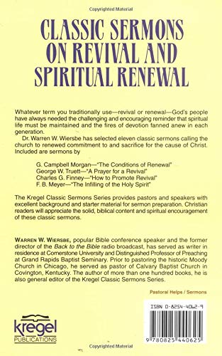 Classic Sermons on Revival and Spiritual Renewal (Kregel Classic Sermons Series)