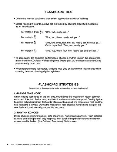 Rhythm Flashcard Kit Volume 2  Whole Group Music Activities for Classroom Learning  64 Laminated Cards with Games for Rhythm Reading and Notation Practice (Hal Leonard Rhythm Flashcard Kit)