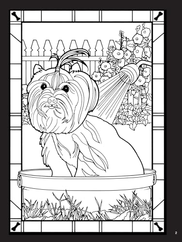 Dogs Stained Glass Coloring Book (Dover Animal Coloring Books)