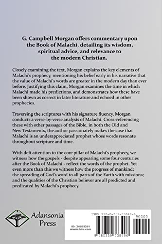 Malachi's Message to the Men of Today: A Bible Study of Old Testament Prophecy