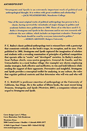 Stratagems And Spoils: A Social Anthropology Of Politics