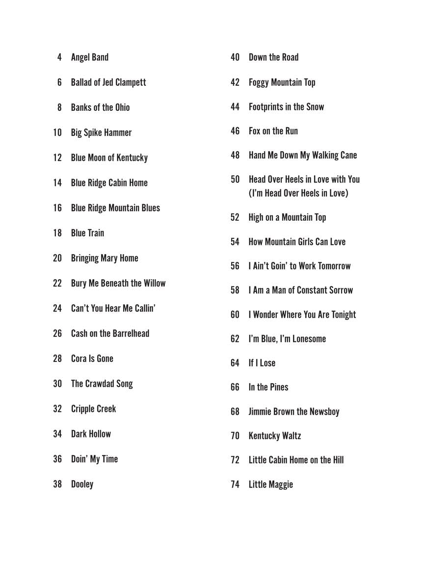 Bluegrass Songs - Strum Together: Songbook for any combination of standard ukulele, baritone ukulele, guitar, mandolin, and banjo