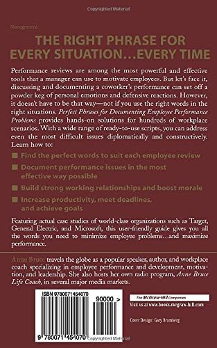 Perfect Phrases for Documenting Employee Performance Problems (Perfect Phrases Series)