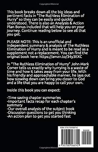 Summary of The Ruthless Elimination of Hurry: How to Stay Emotionally Healthy and Spiritually Alive in the Chaos of the Modern World