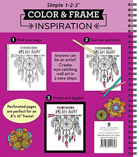 Color & Frame - Inspiration (Adult Coloring Book) by New Sea