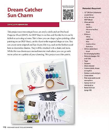 Beginner's Guide to Glass Painting: 16 Amazing Projects for Picture Frames, Dishware, Mirrors, and More! (Fox Chapel Publishing) Learn How to Paint on Curved Glass, Use Resin, and Paint in Reverse