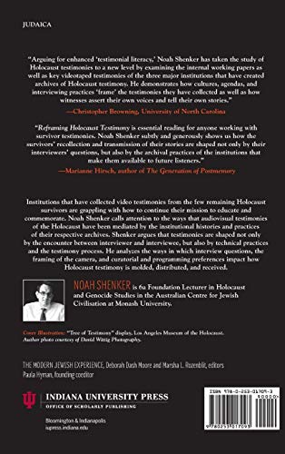 Reframing Holocaust Testimony (The Modern Jewish Experience)