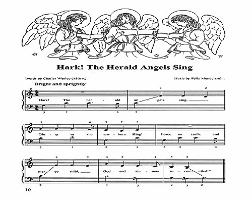 A First Book of Christmas Songs: For The Beginning Pianist with Downloadable MP3s (Dover Classical Piano Music For Beginners)