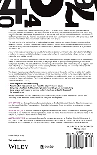 Measurement Madness: Recognizing and Avoiding the Pitfalls of Performance Measurement — back cover