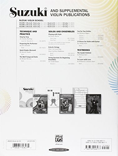 Suzuki Violin School: Violin Part & CD, Vol. 3 — back cover