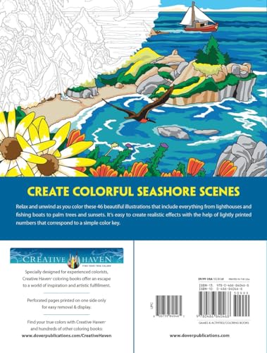 Creative Haven By the Sea Color by Number (Adult Coloring Books: Sea Life)