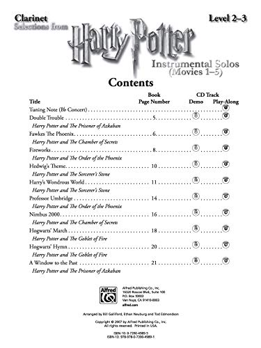 Harry Potter Instrumental Solos (Movies 1-5): Clarinet, Book & Online Audio/Software (Pop Instrumental Solos Series)