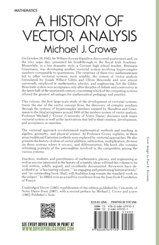 A History of Vector Analysis: The Evolution of the Idea of a Vectorial System (Dover Books on Mathematics)
