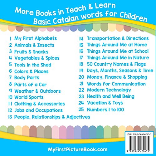 My First Catalan Alphabets Picture Book with English Translations: Bilingual Early Learning & Easy Teaching Catalan Books for Kids (Teach & Learn Basic Catalan words for Children)