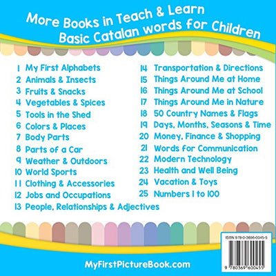 My First Catalan Alphabets Picture Book with English Translations: Bilingual Early Learning & Easy Teaching Catalan Books for Kids (Teach & Learn Basic Catalan words for Children)