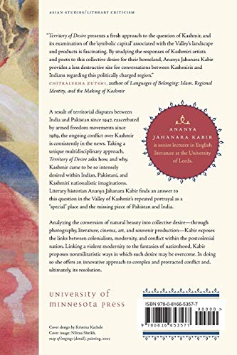 Territory of Desire: Representing the Valley of Kashmir — back cover