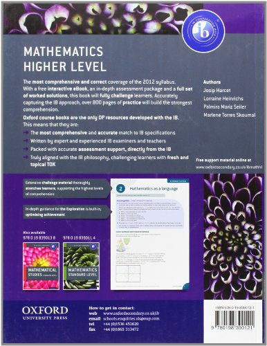 IB Mathematics Higher Level Course Book: Oxford IB Diploma Program