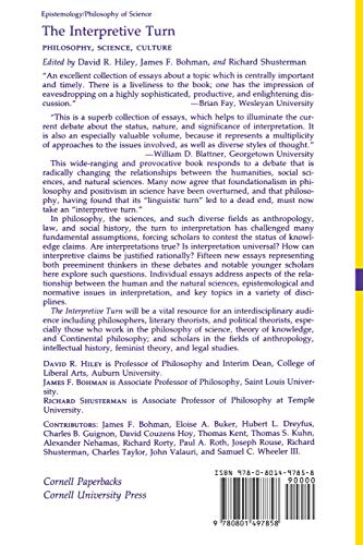 The Interpretive Turn: Philosophy, Science, Culture — back cover