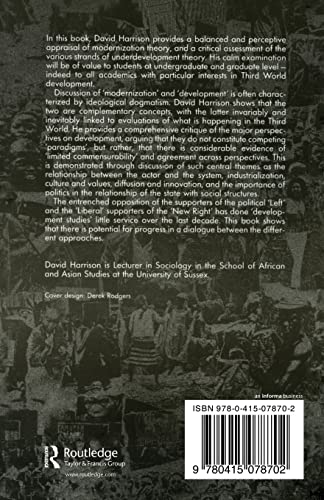 The Sociology of Modernization and Development