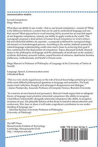 Lexical Competence (Language, Speech, and Communication)