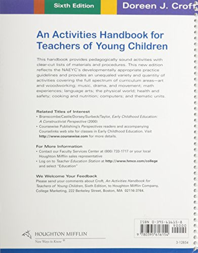 An Activities Handbook for Teachers of Young Children by Cro