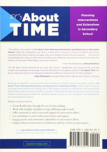 It's About Time: Planning Interventions and Extensions in Secondary School