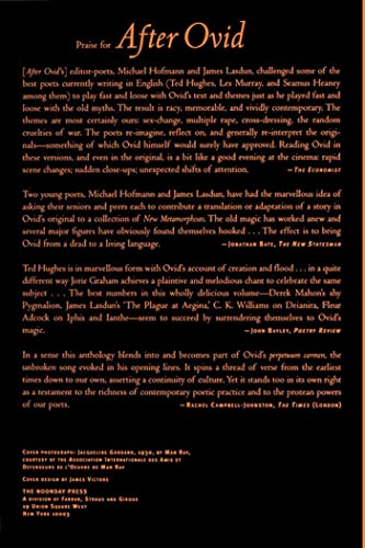After Ovid: New Metamorphoses by Michael Hofmann