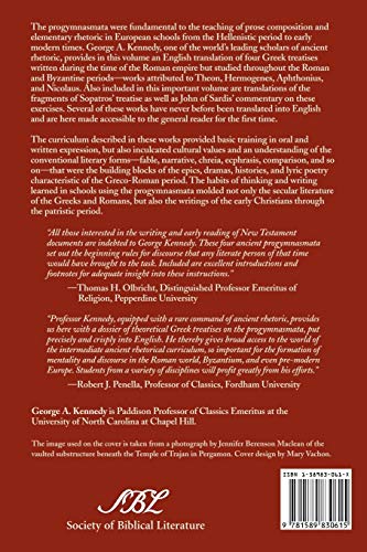 Progymnasmata: Greek Textbooks of Prose Composition and Rhetoric (Writings from the Greco-roman World) (English and Greek Edition)