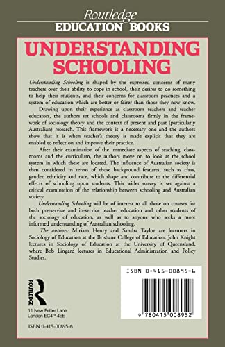 Understanding Schooling: An Introductory Sociology of Australian Education (Routledge Education Books)