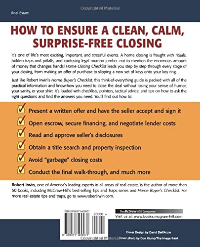 Home Closing Checklist