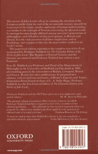 An Essay Concerning Human Understanding (Clarendon Edition of the Works of John Locke)
