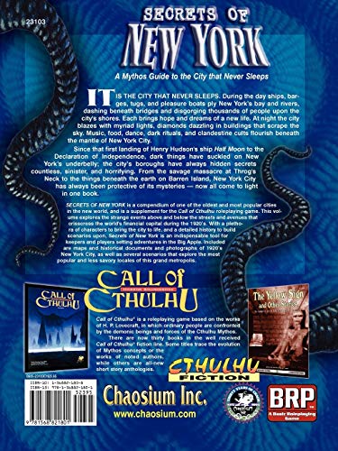 Secrets Of New York: A Mythos Guide to the City That Never Sleeps (Call of Cthulhu Horror Roleplaying)