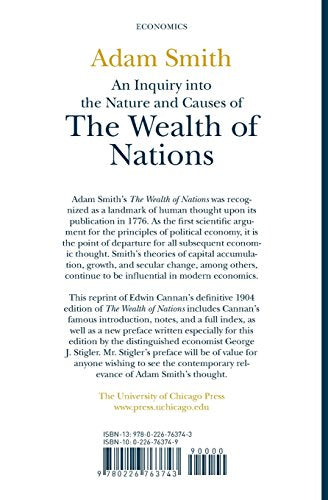 An Inquiry into the Nature and Causes of the Wealth of Natio