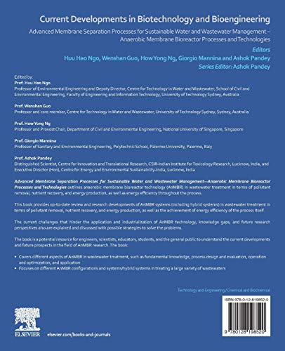 Current Developments in Biotechnology and Bioengineering: Advanced Membrane Separation Processes for Sustainable Water and Wastewater Management - ... Bioreactor Processes and Technologies