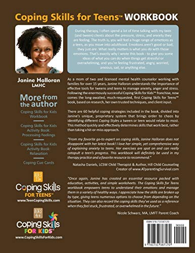 Coping Skills for Teens Workbook: 60 Helpful Ways to Deal with Stress, Anxiety and Anger