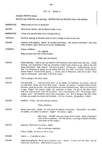 Fiddler on the Roof: (Libretto)