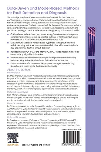 Data-Driven and Model-Based Methods for Fault Detection and Diagnosis