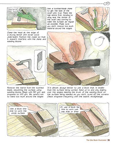 The Uke Book Illustrated: Design and Build the World's Coolest Ukulele (Fox Chapel Publishing) Graphic Novel Format Shows Every Step of Construction with 1,500 Beautiful Watercolor Illustrations