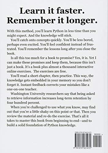 A Smarter Way to Learn Python: Learn it faster. Remember it longer.
