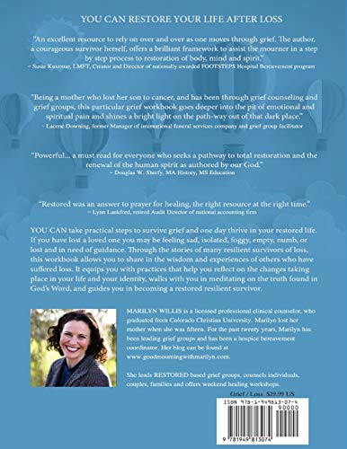 RESTORED: A Self-Paced Grief Workbook for Your Journey from Loss to Life
