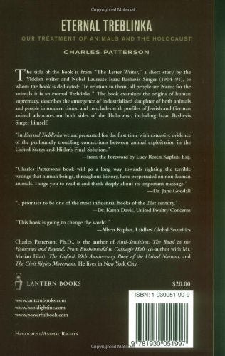 Eternal Treblinka: Our Treatment of Animals and the Holocaust