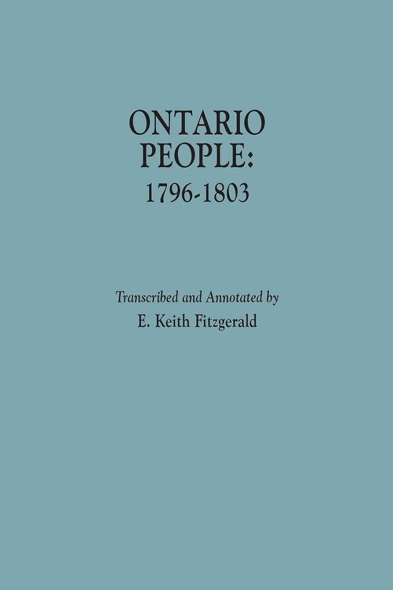 Ontario People: 1796-1803