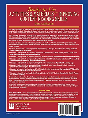 Ready to Use Activities and Materials for Improving Content Reading Skills