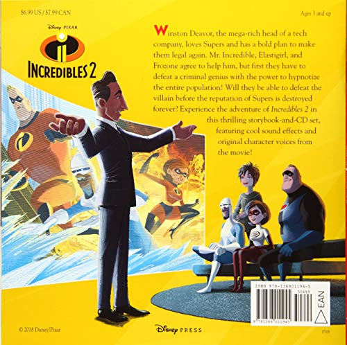 Incredibles 2 Read-Along Storybook and CD (Read-Along Storybook & CD)