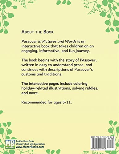 Passover in Pictures and Words: An Interactive Guide for Kids (Jewish Holiday Interactive Books for Children)