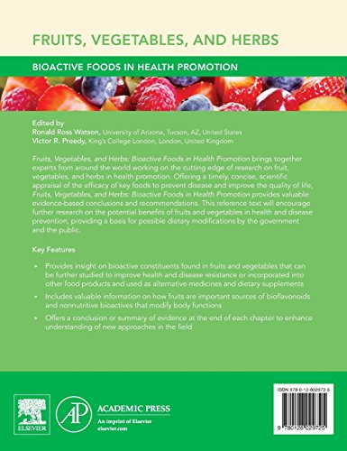 Fruits, Vegetables, and Herbs: Bioactive Foods in Health Promotion