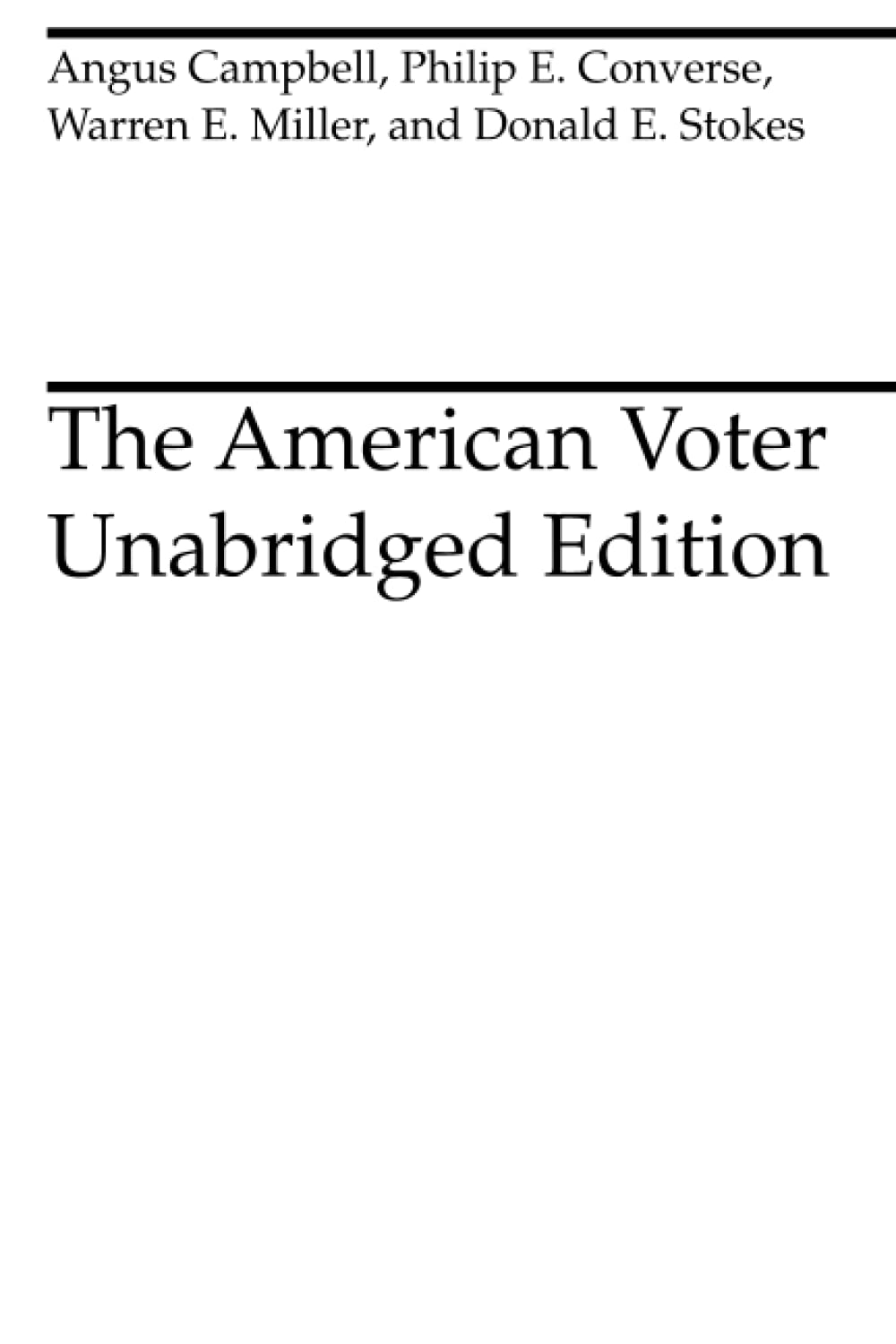 The American Voter by Campbell, Angus
