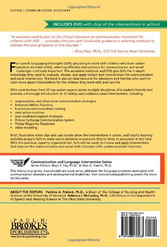 Treatment of Autism Spectrum Disorders: Evidence-Based Intervention Strategies for Communication and Social Interactions (CLI)