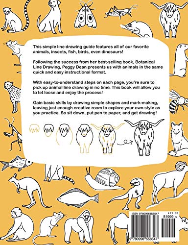 Animal Line Drawing: Learn 150+ Step-by-Step Animals, Insects, Birds, Fish, and Other Cuties — back cover